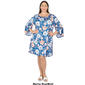 Plus Size Ruby Rd. 3/4 Sleeve Ruffle Trim Sleeve Floral Dress - image 3