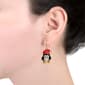 Athra Silver Plated Crystal Penguin Drop Earrings - image 2