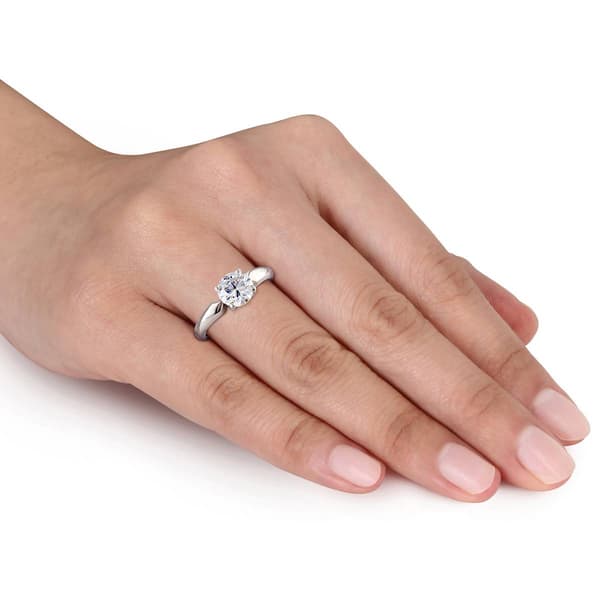 Diamond Classics&#8482; 14kt. White Gold Pinched Engagement Ring