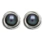 Sterling Silver Peacock Pearl Love Knot Stud Earrings - image 1