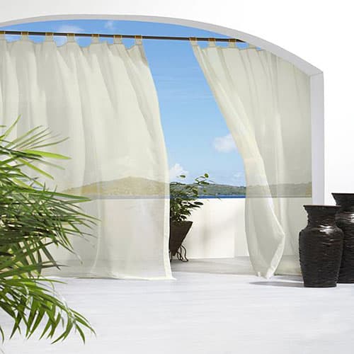 Escape Hook & Loop Tab Curtain - Ivory