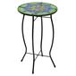 Northlight Seasonal 19in. Peacock Flower Tail Patio Side Table - image 4