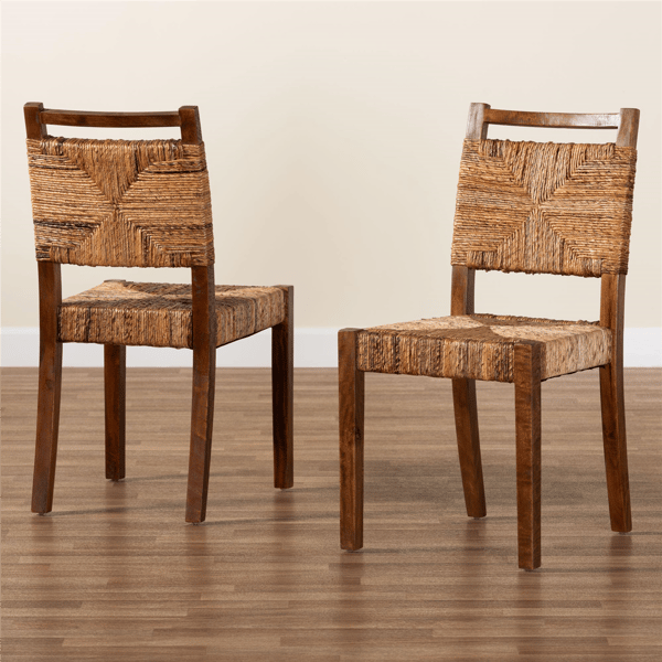 bali & pari 2pc. Cordoba Bohemian Natural Seagrass Dining Chair