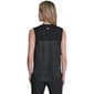 Womens DKNY Ribbed Double V Neck Black Solid Tank Top - image 2