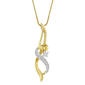 Espira 10kt. Gold 1/20ctw. Diamond Accent Swirl Necklace - image 2