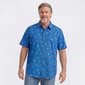 Mens Big & Tall Joe Marlin Palm Trees & Diamond Button Down Shirt - image 1
