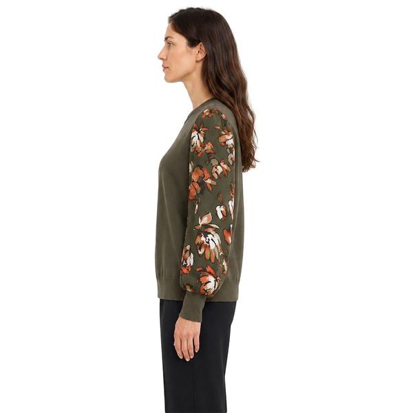 Petite Zac & Rachel Floral Bishop Sleeve Sweater