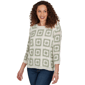 Petite Alfred Dunner Indigo Girls Crochet Square Sweater - image 3