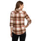 Womens Emily Daniels 3/4 Sleeve Plaid Split Neck Blouse - image 2