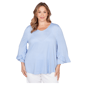 Women''s Ruby Rd. California Dreaming V-Neck Polka Dot Puff Print - image 1