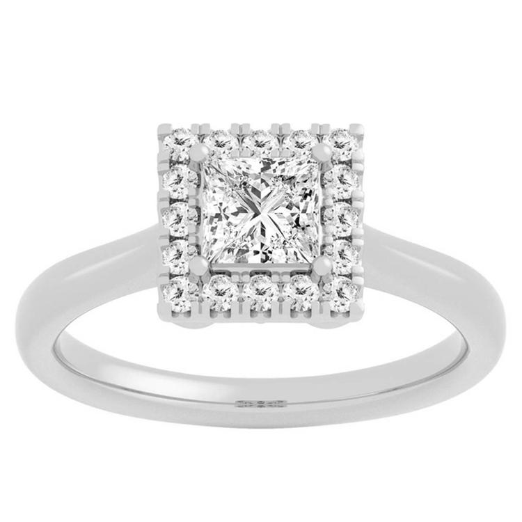 Nova Star(R) White Gold & 7/8ctw. Lab Grown Diamond 3-Stone Ring