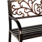 Evergreen Blooming Garden Metal Bench - image 5