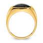 Mens Gentlemens Classics™ 14kt. Gold Onyx & Diamond Ring - image 2