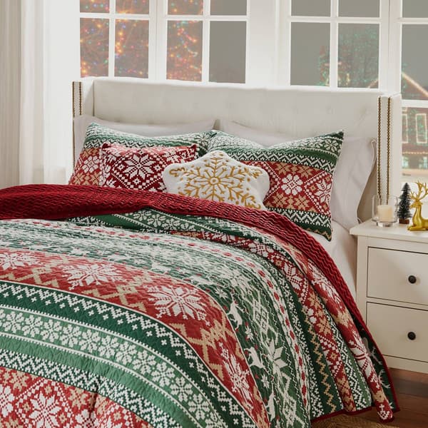Greenland Home Fashions&#8482; Fair Isle Quilt Set