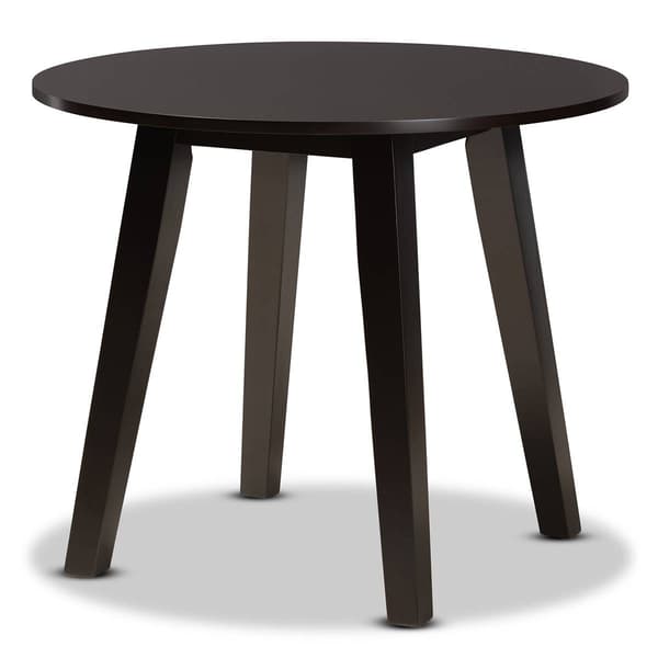Baxton Studio Mina 2-Tone Dark Brown/Walnut Brown 5pc. Dining Set