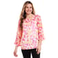 Petite Cocomo 3/4 Flounce Sleeve Floral Mesh Blouse - image 1
