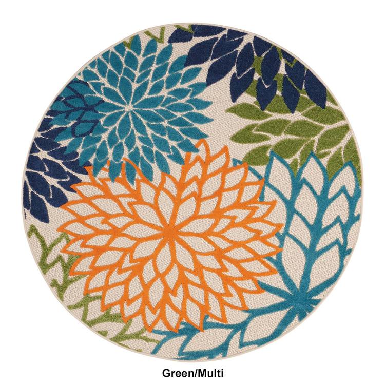 Nourison Aloha Tropical Round Rug