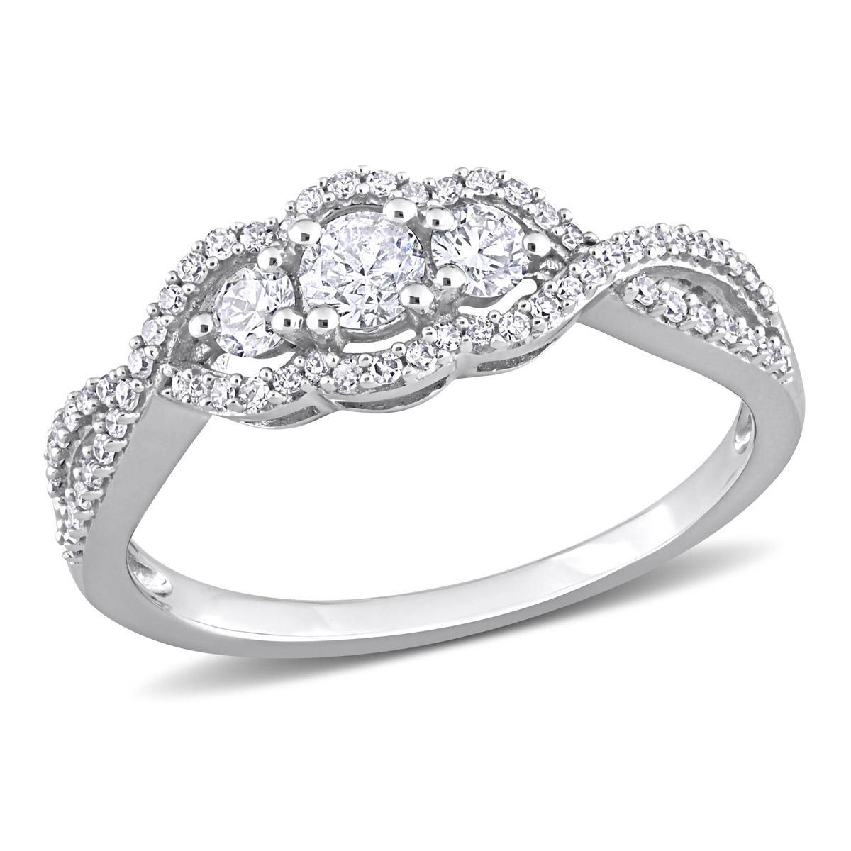 Diamond Classics™ White Gold 1/2ctw. Diamond Engagement...