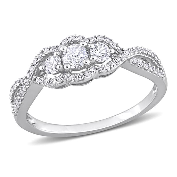 Diamond Classics(tm) White Gold 1/2ctw. Diamond Engagement Ring - image 