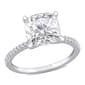 Gemstone Classics(tm) 14kt. White Gold Moissanite & Diamond Ring - image 1