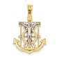 Unisex Gold Classics(tm) 14kt. Two Tone Diamond Cut Mariners Cross - image 1