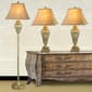 Fangio Lighting Metal & Glass 3pc. Lamp Set-Silver - image 2