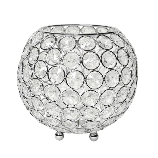 Elegant Designs&#40;tm&#41; Elipse Crystal 5.5in. Circular Decorative Vase