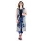 Plus Size 24/7 Comfort Apparel Tie Dye Sleeveless Cardigan Vest - image 1