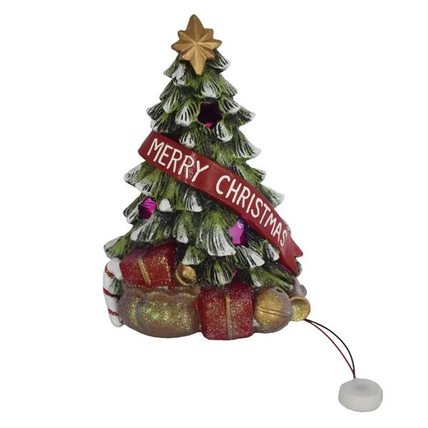 Transpac Resin LED Tree Merry Christmas - image 