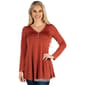 Womens 24/7 Comfort Apparel Long Sleeve Button V-Neck Tunic Top - image 6