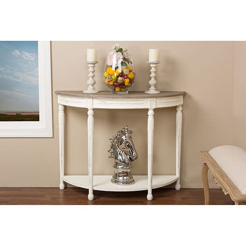 Baxton Studio Vologne Traditional Wood French Console Table - image 