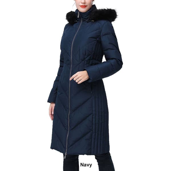 Womens BGSD Waterproof Hooded Long Down Coat