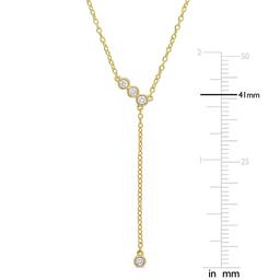 Gold Plated 1/8ctw Lab Grown Diamond Necklace