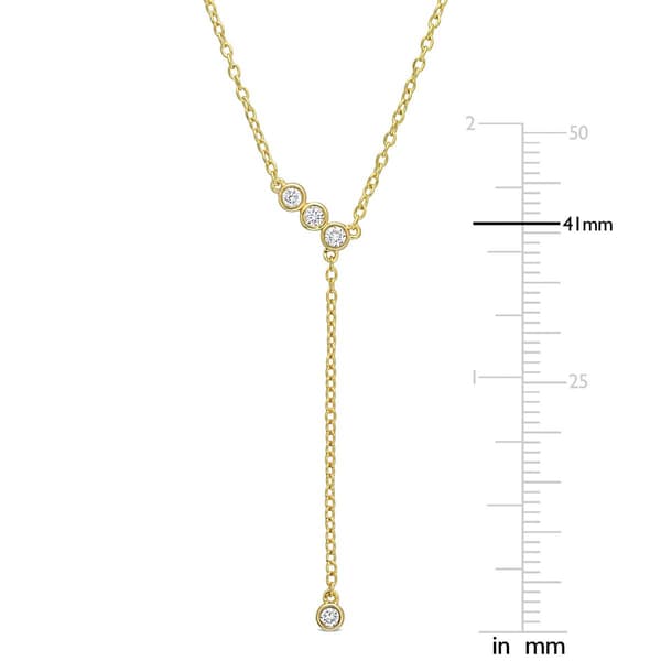 Gold Plated 1/8ctw Lab Grown Diamond Necklace