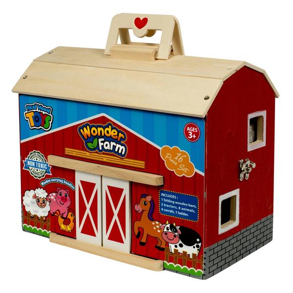 Homewear Red Wood Barn with Accessories - image 