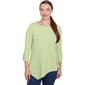 Petite Ruby Rd. Resort Ready Knit Cable Stripe Top - image 1