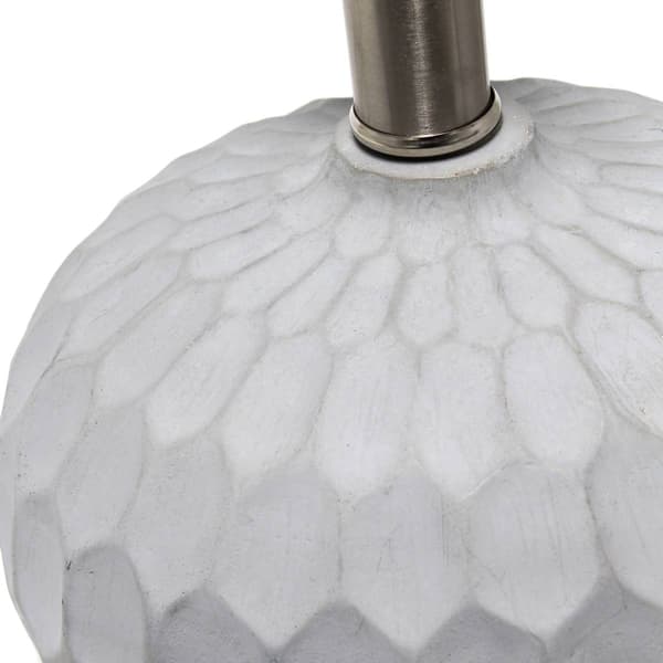 Lalia Home Organix Concrete Thumbprint Table Lamp w/Fabric Shade