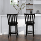 HH2 Home Savana Black Wood Counter Height Swivel Stool - image 8