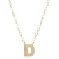 Gold Classics(tm) Yellow Gold Polished D Initial Pendant Necklace - image 1