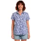Petite Hasting & Smith Short Sleeve Leaf Vine Crinkle Blouse - image 1