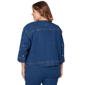 Plus Size Ruby Rd. Set Sail Grommet Detail Stretch Denim Jacket - image 1