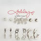 Ashley Silver Plated Earrings w/ Pave Stone Bow & Metal Hoops - image 1
