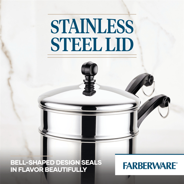 Farberware® Classic Series 2qt. Double Boiler and Saucepan
