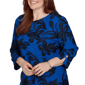 Petite Alfred Dunner Dinner Theater Textured Floral Blouse - image 5