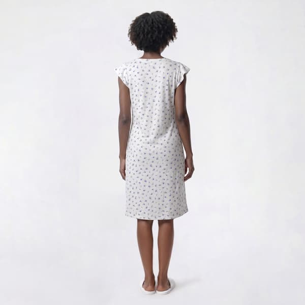 Womens Poppy & Clay Flutter Sleeve Floral Ditsy 42in. Gown