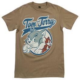 Young Mens Short Sleeve Tom and Jerry Graphic Tee