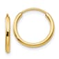 Gold Classics(tm) 11mm 14kt. Polished Endless Hoop Earrings - image 1