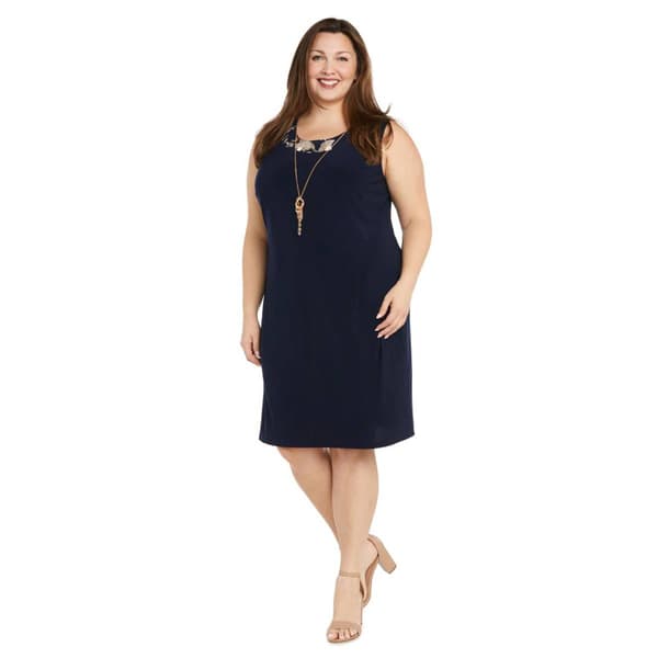 Plus Size R&M Richards Floral Threadwork Jacket Dress