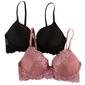 Juniors Ava Rose 2pk. Allover Galloon Lace Push Up Bra 502960EBV - image 1