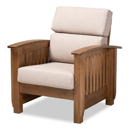 Baxton Charlotte Modern Classic Mission Style Lounge Chair